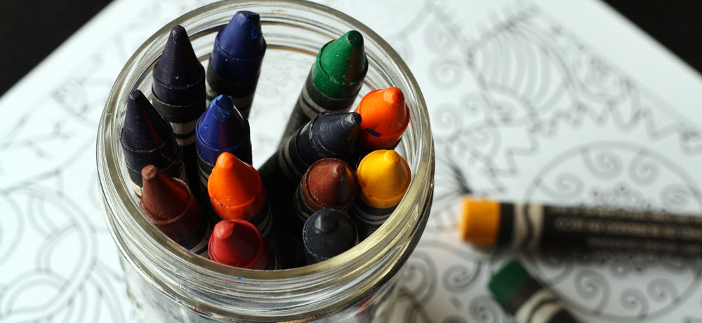 Sgt. Poopers touchless electrostatic disinfection can kill 99.999% of germs on surfaces Image of crayons at a day-care