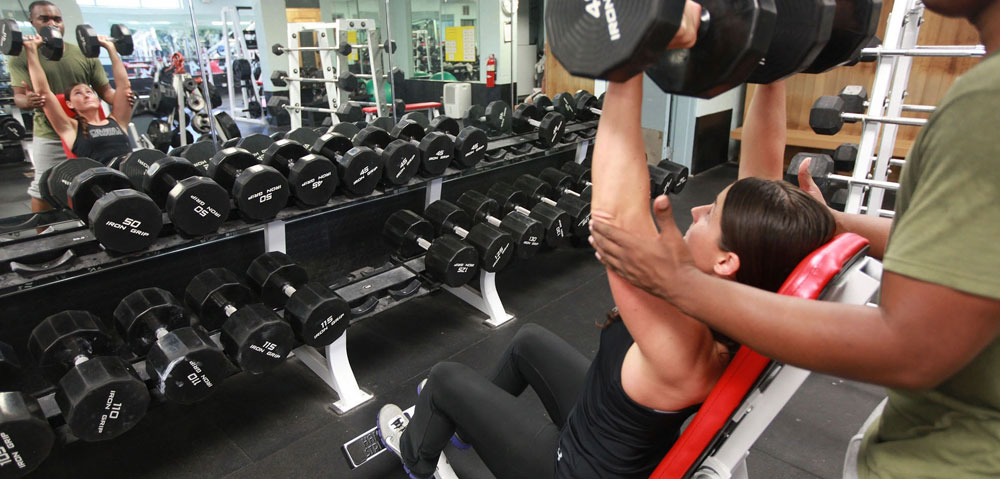 Image of people exercising at the gym