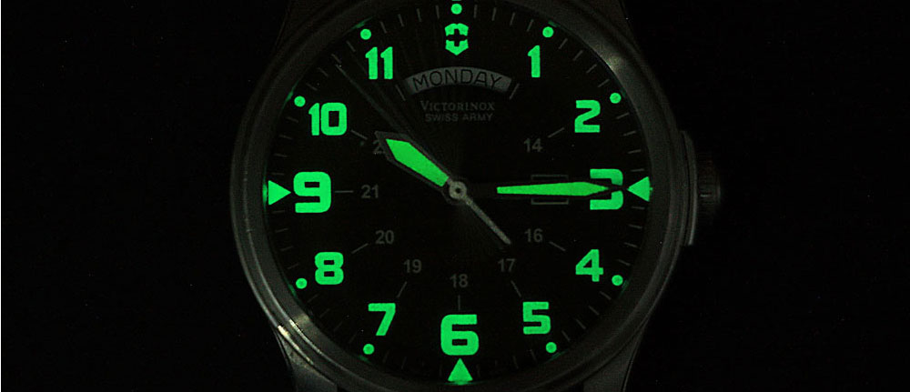 Photo of luminous clock dial Photo of luminous clock dial