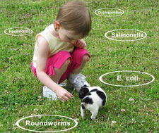 child in grass
