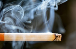 Image of smoke rising from cigarette