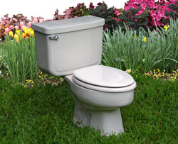 toilet in bakyard