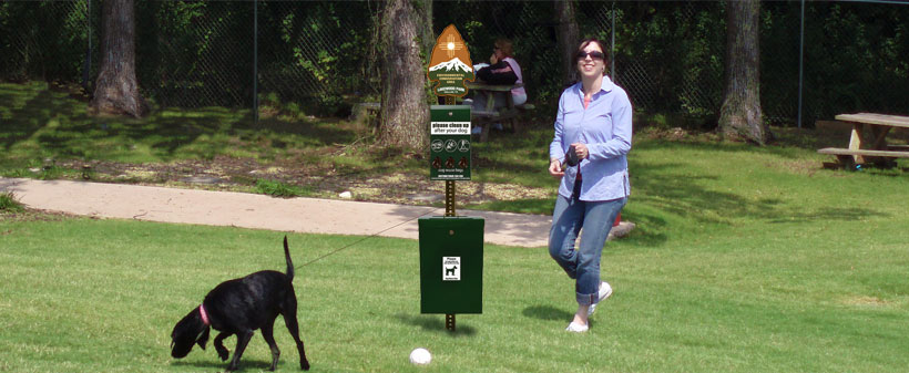 Sgt. Poopers dog waste stations